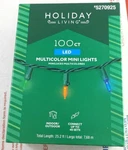 Holiday Living 100 Multicolor Led Mini String Lights Christmas W/ Green Wire New. Fixed Price $10.90.