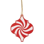 Northlight 4.5" Red White Candy Cane Swirl Bauble Wooden Christmas Ornament. Fixed Price $7.49.