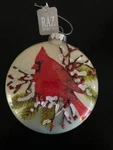 Raz Cardinal Disc Ornament 5" Diameter (free Shipping) Beautiful!. Fixed Price $17.99.
