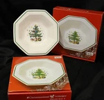 Nikko Christmastime Vegetable Bowls 9" Tree Lot Of 2 Xmas. Fixed Price $45.99.
