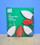 Home Accents Holiday 24 Red/warm White Faceted C9 Led Christmas Lights. Fixed Price $19.95.