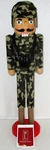 Christmas Wooden Nutcracker 14" Army Soldier In Camouflage Uniform By Northlight. Fixed Price $40.49.
