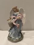 Christmas Angel & Cat Musical Figurine "joy To The World" Holiday Decor Vintage. Fixed Price $25.00.