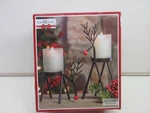 San Miguel Christmas Set Of Two Iron Reindeer Tea Light Holders. Fixed Price $16.00.