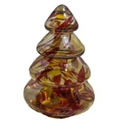 Glass Christmas Tree Red & Gold Holiday Home Decor Bar Table Accent 9 X 6. Fixed Price $24.99.