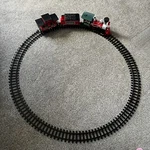 Greenbrier North Pole Express Christmas Locomotive, Coal Car, Caboose & Track. Fixed Price $44.99.