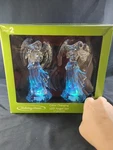 Holiday Home Color Changing Led Angel Set Playing Harp / Violin Beautiful Works. Fixed Price $18.00.