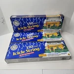 Vintage String Long 150 Icicle Light Set 10 Ft X 3 Christmas Clear. Fixed Price $47.77.