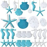 Jetec 26 Pcs Beach Ocean Themed Christmas Ornaments Bulk Resin Starfish Seash.... Fixed Price $18.26.