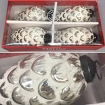X4 Martha Stewart Silver Glass White Pinecone Christmas Tree Ornament Set Lodge. Fixed Price $39.99.