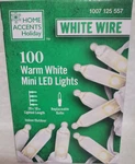 Home Accents 100 Warm White Mini Led Lights On Wire New. Fixed Price $9.99.