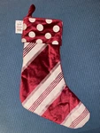 New Fortunoff Christmas Red Plush Velour Stocking. Fixed Price $9.34.
