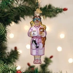Old World Christmas Cat Lady Glass Holiday Ornament. Fixed Price $31.34.