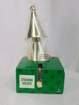 Nip Festive Voice Gold Tree Metal Stocking Holder Decor, 8" X 2.5". Fixed Price $28.00.