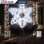 Large Christmas Snowflake Lights Outdoor Led Timer Decoration Winter Holiday New. Fixed Price $54.70.