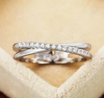 2.14 Ct Cz Pretty Wedding Band 925 Silver Plated Twisted Ring For Christmas Gift. Fixed Price $18.20.