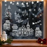 Mfault Grey Christmas White House Window Clings 4 Sheets,. Fixed Price $11.86.