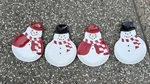 Williams Sonoma Ceramic Snowman Sculptured Salad Desert Snack Plates Set Of 4. Fixed Price $34.99.