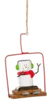 S'mores Snowman Riding Ski Lift Christmas Ornament, By Midwest Cbk. Fixed Price $15.97.