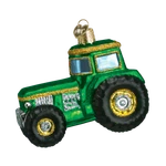 Old World Christmas Green Tractor Blown Glass Ornament. Fixed Price $26.99.