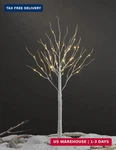 Lightshare Feet Birch Tree, 48 Led Lights, Warm White, For Home, Festival, Par. Fixed Price $46.07.