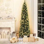 Pencil Christmas Tree With Lights Artificial Bushy Pine Xmas Slim Home 4/5/6/7FT. Fixed Price $57.99.