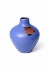 West German Pottery Blue Matte Vase Geometric Modernist Mcm Wgp 8. Fixed Price $27.99.