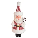 Peppermint Santa Glass Ornament Christmas Candy Noble Gems Kurt Adler 6". Fixed Price $15.90.