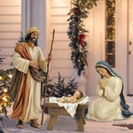 3 Pcs Metal Outdoor Nativity Scene Set Large 48.9" Tall Holy Family D.... Fixed Price $120.89.