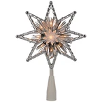 Northlight 8" Retro Silver Tinsel 8-POINT Star Christmas Tree Topper Clear. Fixed Price $22.49.