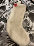 Wondershop Christmas Stocking White Faux Fur Plush Seasonal 19. Fixed Price $26.99.
