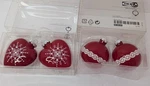 Ikea Isig Christmas Ornaments Plastic Red And White Heart. Fixed Price $20.00.
