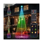 7 Ft Outdoor Christmas Tree,smart App Remote Control Rgb Color Changing Diy T.... Fixed Price $156.28.