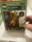 100 Count Holiday Time Mini Multi Color Lights 21.5' Lot Of 3 Pj. Fixed Price $22.50.
