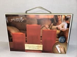 New Apothocary Co 3 Pc Led Candle Pillar Set With Remote Cinnamon Scent Red. Fixed Price $19.99.