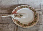 Vtg Andrea By Sadek Christmas Garland Cake Plate Server 1994. Fixed Price $32.99.