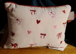 Envogue Valentine's Day Pink Velvet 10X14 Pillow Embroidered With Bows & Hearts. Fixed Price $29.97.