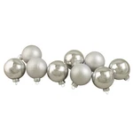 Northlight 9-PIECE Shiny And Matte Silver Glass Ball Christmas Ornament Set 2.5". Fixed Price $19.49.