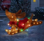 Holiday Time 30" Dachshund Lighted Christmas Dog Decor Muilticolor Lights Up New. Fixed Price $45.92.