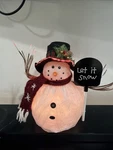 Fiber Optic Color Changing Snowman Plug 13" Tall Vtg Video. Fixed Price $38.00.