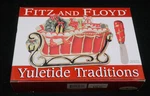 Fitz & Floyd Yuletide Traditions Snack Plate W Spreader, Santa's Sleigh Figural. Fixed Price $14.99.