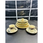 Lenox Winter Greetings Holiday Dinnerware Set Ivory China Gold Trim Birds 19PC. Fixed Price $214.99.