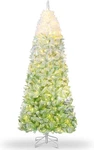 7.5FT Prelit Snow Flocked Christmas Tree With 100 Led Lights & Metal Stand. Fixed Price $216.99.