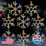 Tuanse 8 Pcs Christmas Silhouette Window Lights Snowflake With. Fixed Price $78.04.