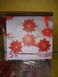 Manor Lane Shimmer String Lights, Doves, Joy, Poinsettia, Pine Tree, Bells. Fixed Price $9.75.