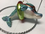 December Diamond Glass Christmas Dolphin Ornament 79-79484B 5 1/2 X. Fixed Price $11.99.