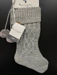Koolaburra By Ugg Carla Knit Christmas Stocking Gray/white Faux Fur Poms. Fixed Price $24.95.