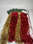 4 Vtg 80S Christmas National Rennoc Crystal Icicles Tinsel Red Gold Santas Best. Fixed Price $11.50.