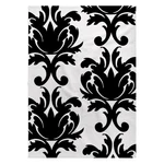3DROSE - Large Elegant Black And White Damask Pattern Design Towel. Fixed Price $21.99.