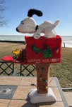 Christmas Snoopy Woodstock Mailbox Yard Decor Led Animated Not Tested Peanuts. Fixed Price $64.99.